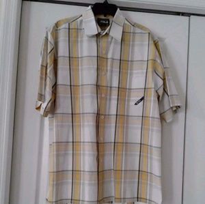 SOUTHPOLE Button Front Short Sleeve Shirt Size M